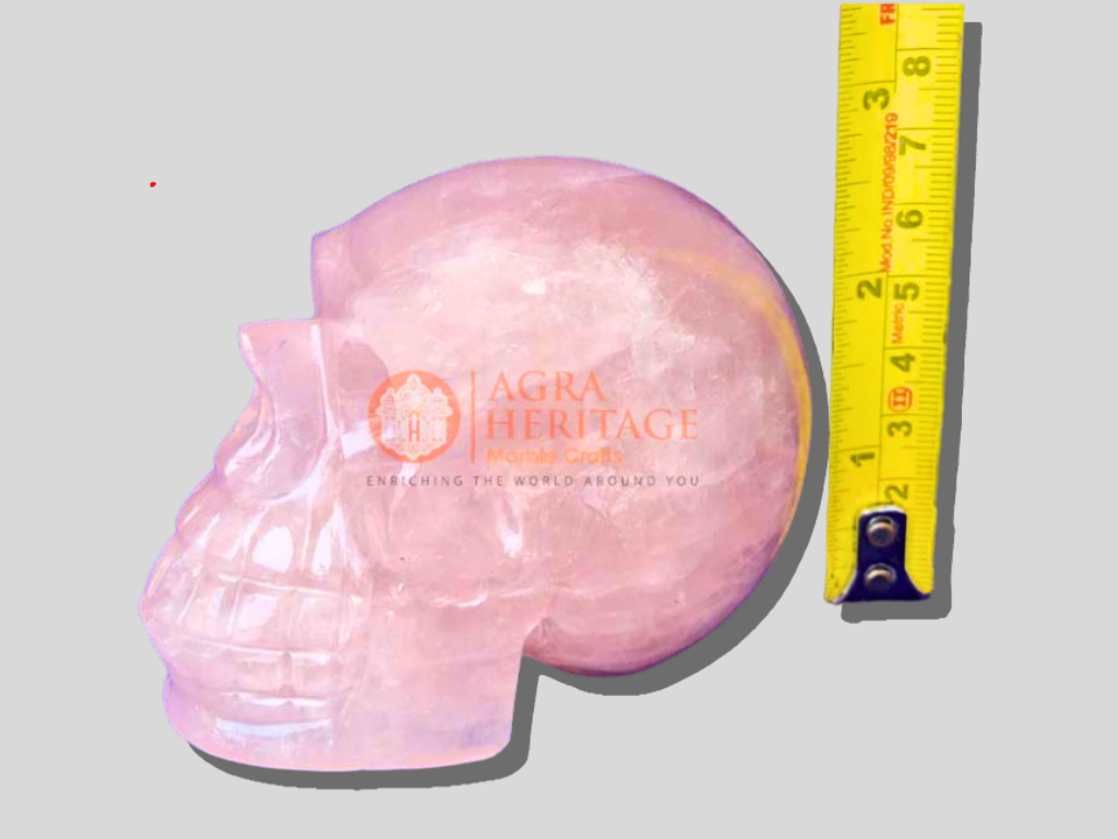 Rose Quartz Cranium Skull Halloween Gift